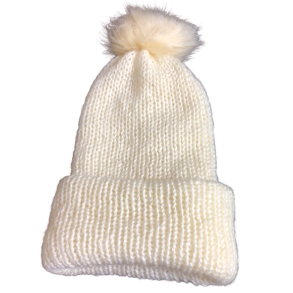 Hand-Knit Alpaca Blend Beanie with Removable Faux Fur Pom Pom Hat main image 12